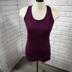 Champion Ladies Size XL Burgundy Criss Cross Back Lined Athletic Top